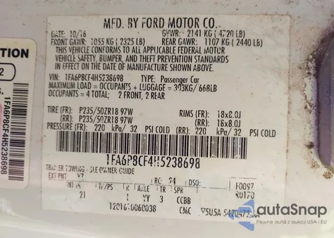 2017 Ford Mustang Gt from USA, damaged, VIN 1FA6P8CF4H5238698